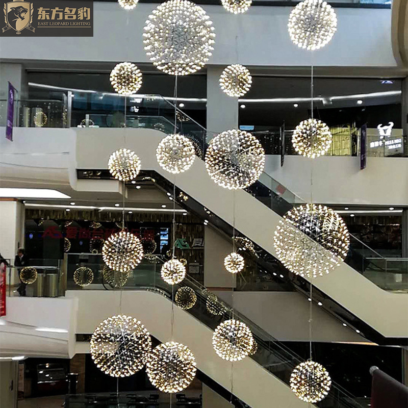 LED圆球酒店别墅吊灯工程大堂售楼部灯具个性艺术创意灯具
