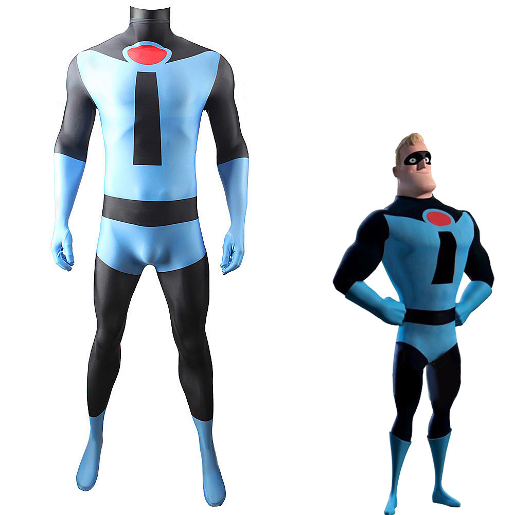 超人总动员BlueMrIncredible超能先生COS服跨境万圣节服装