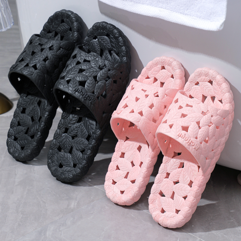 夏季浴室漏水防滑洗澡拖鞋男女家居家用软底厚托鞋室内情侣凉拖鞋