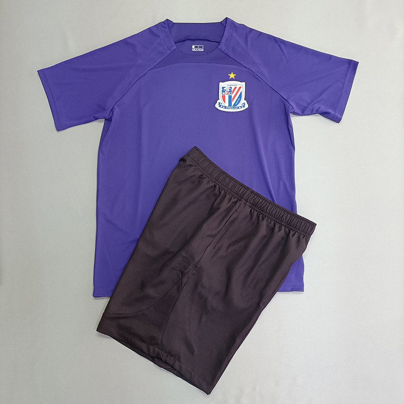 足球服男2023赛季上海申花训练服吸汗透气夏季短袖运动T恤套装