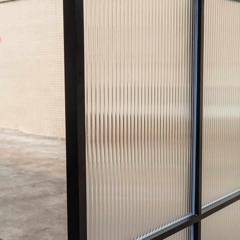 条纹玻璃隔断瓦楞波浪艺术玻璃窄框玄关钢化工艺浴室屏风定制