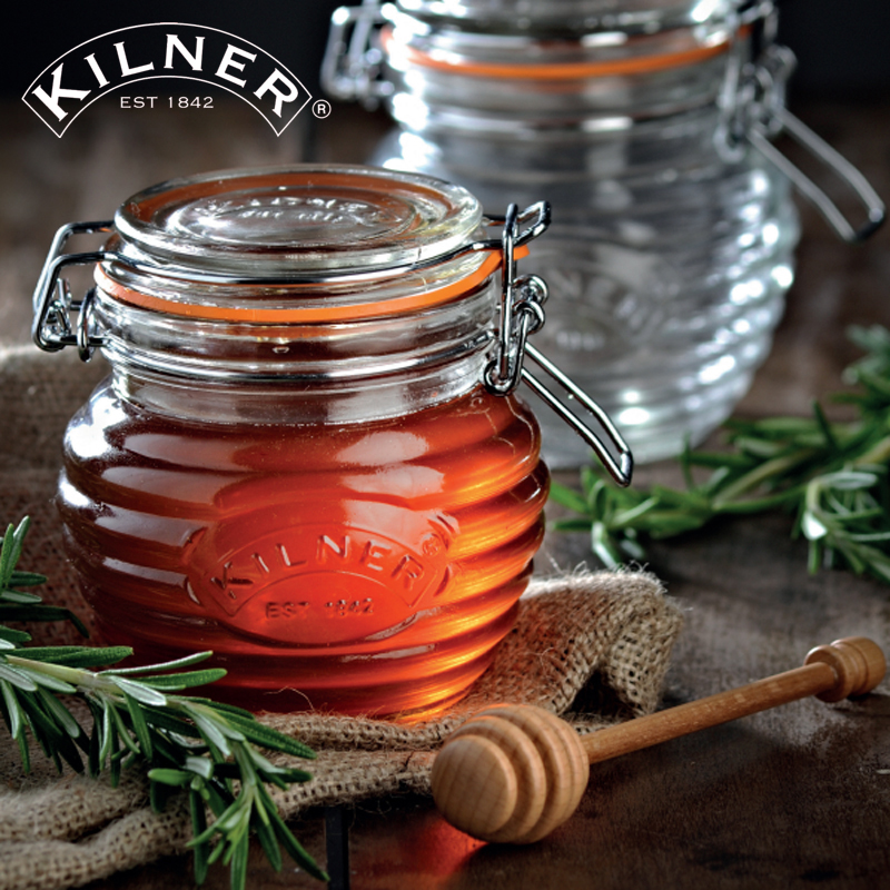 英国Kilner密封罐玻璃罐透明家用食品储物罐欧式带盖玻璃蜂蜜罐