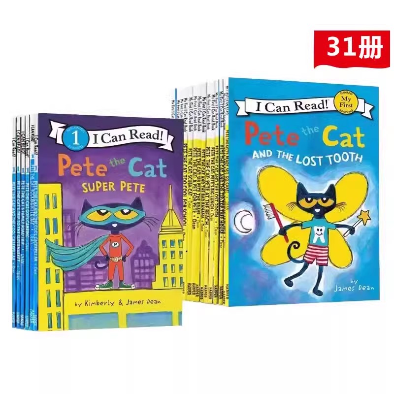 Pete the Cat I Can Read 31册 入门级一阶段分级阅读物 皮特猫英语绘本早教启蒙学习英语吴敏兰书单情商性格培养