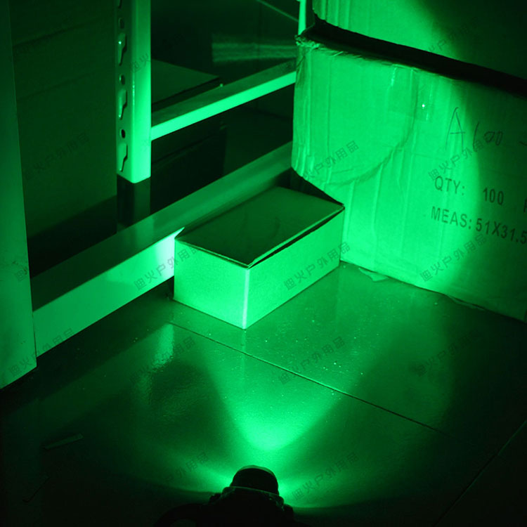 绿光头灯头戴式充电手电筒3档远射调焦夜钓露营LED绿光灯照明设备