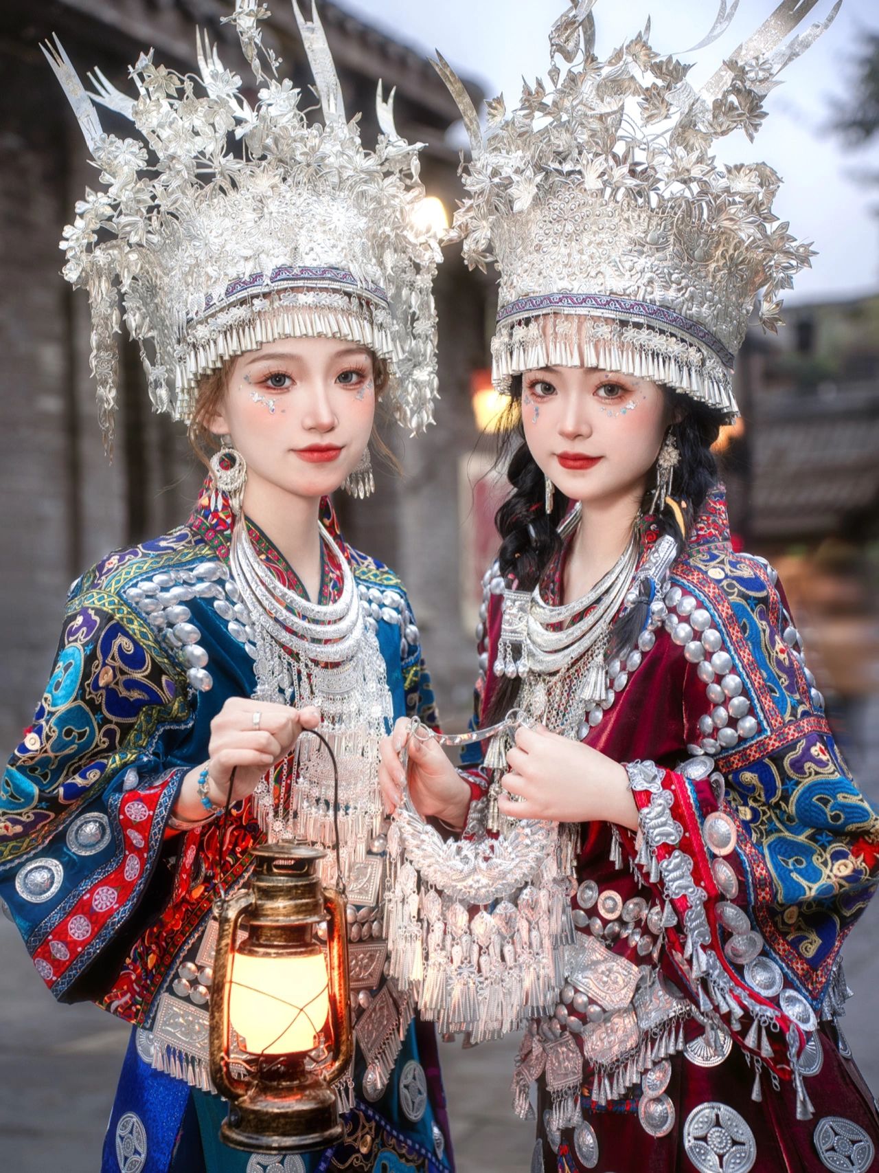 少数民族苗族服装个人艺术写真服湘西土家族舞蹈演出服盛装旅拍服