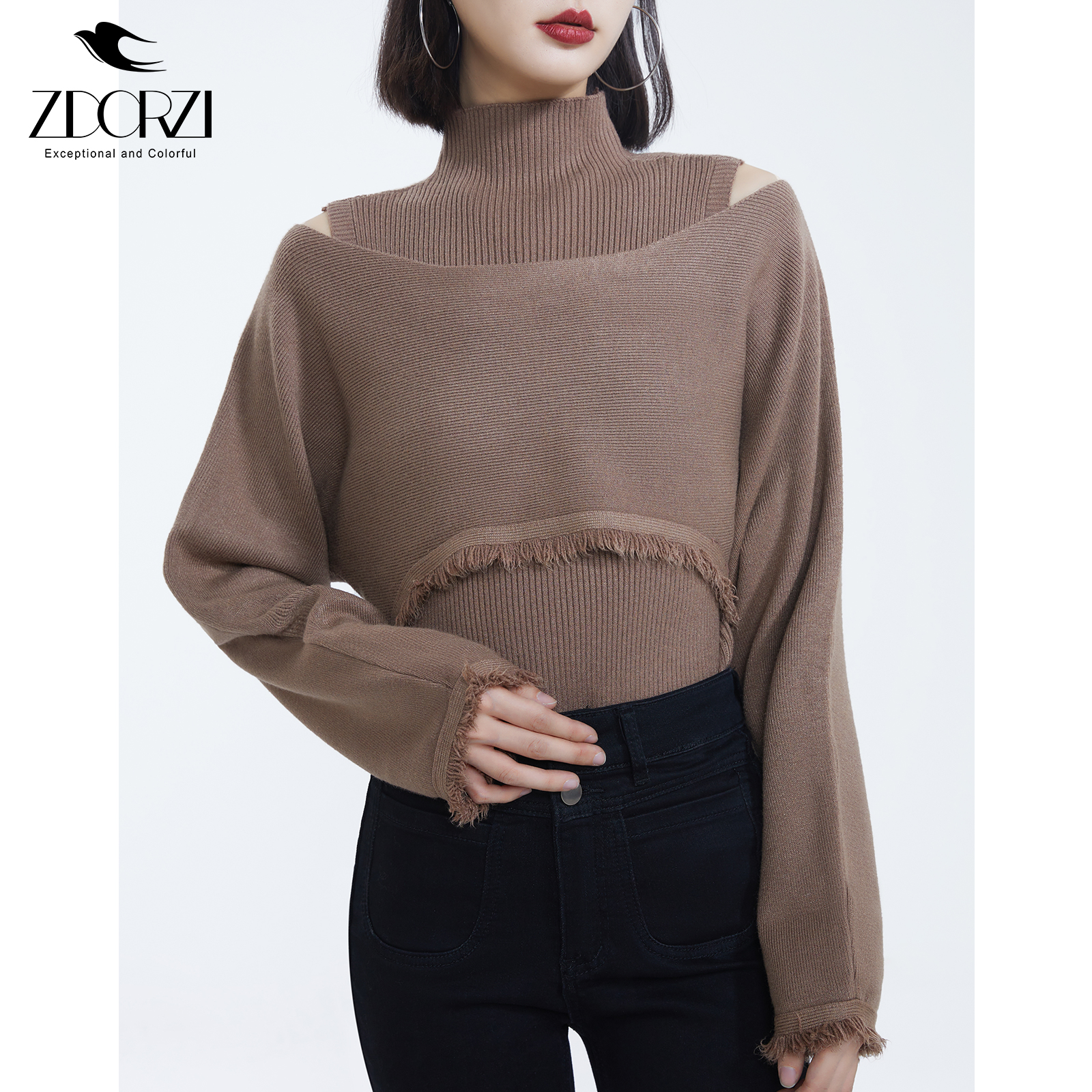 zdorzi/卓多姿法式两件套针织衫女2024年新款小众设计感显瘦上衣
