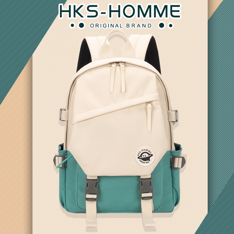 HKS－HOMME双肩包女生背包女初中生大学生书包男生高中生旅行包