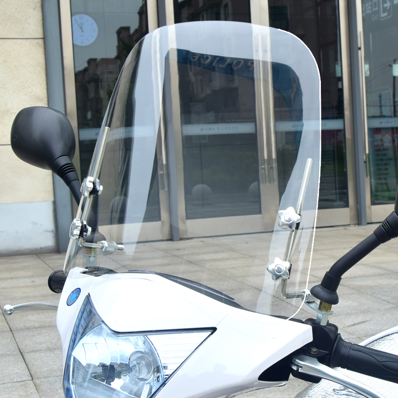 电动车挡风玻璃踏板车前透明挡风板电瓶车挡雨罩高清摩托车挡风镜