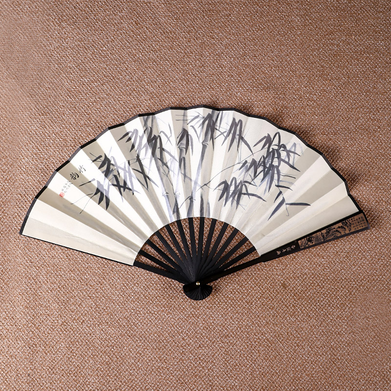 布扇子8寸中国风男女通用绢布折扇古装舞蹈汉服古风礼品扇可定制