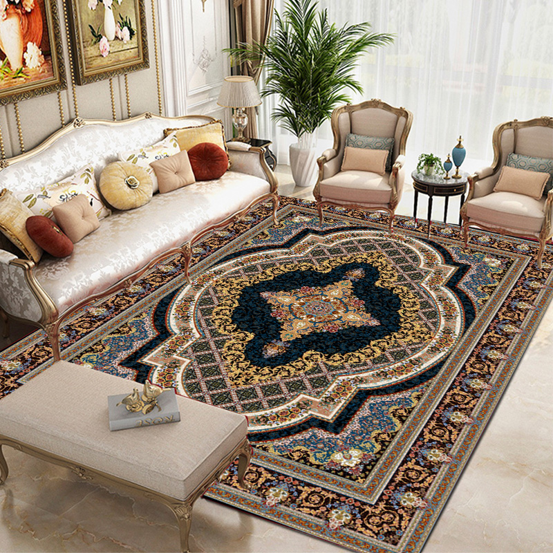 正品复古土耳其风欧式地毯客厅沙发茶几毯卧室床边毯家用加厚天津