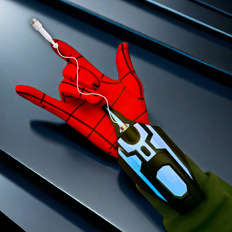 蜘蛛侠发射器手套护腕手环黑科技吐丝正版真的喷丝手办玩具怎么买