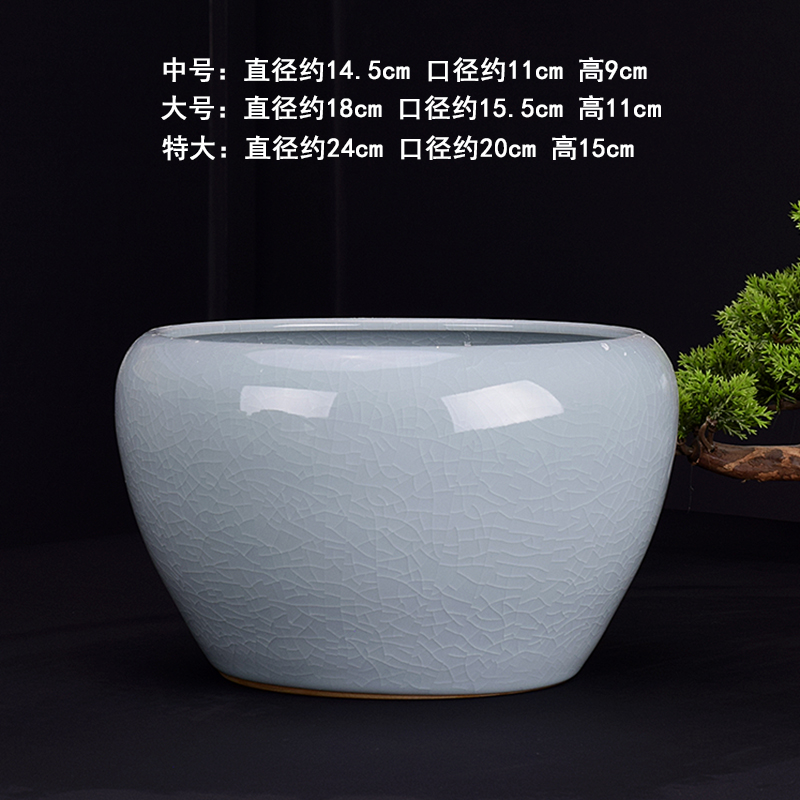 新大号陶c瓷茶洗哥窑茶渣缸高款笔洗功夫茶具配件家用洗茶杯的器
