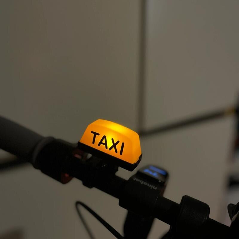 适用小布brompton摩的灯座盔装饰车灯taxi车把计程车灯小灯自行车