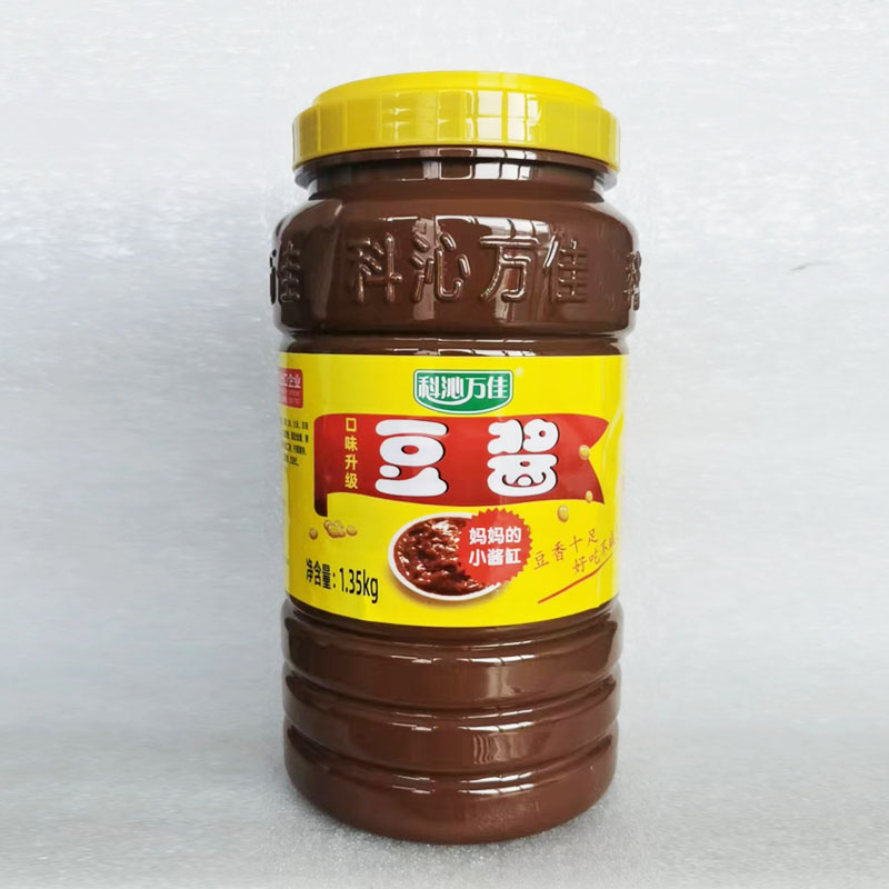科沁万佳豆酱1.35kg桶装/350g袋装 东北特产大豆酱黄豆酱调味料