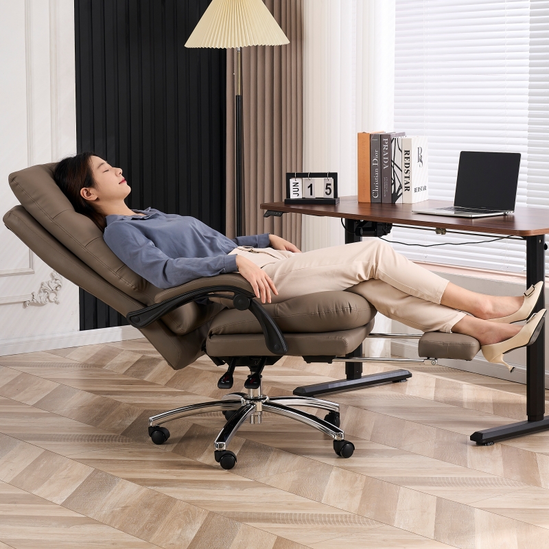 办公椅舒适久坐办公座椅真皮老板椅可躺午睡椅电竞椅家用电脑椅子