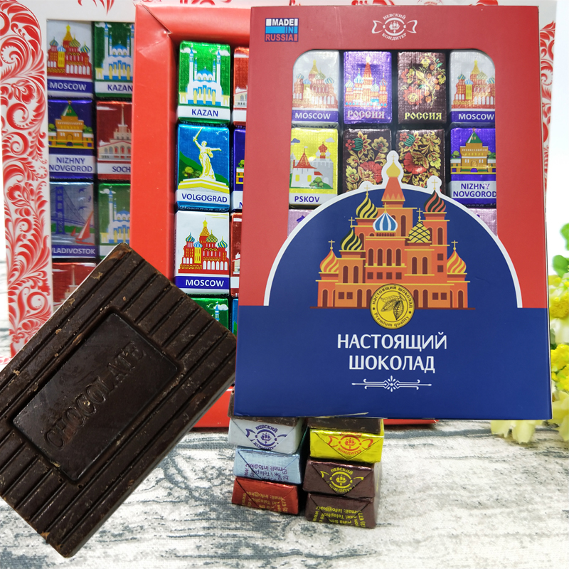 俄罗斯进口涅夫斯基米娅俄风款巧克力制品可可零食甜食包邮150克
