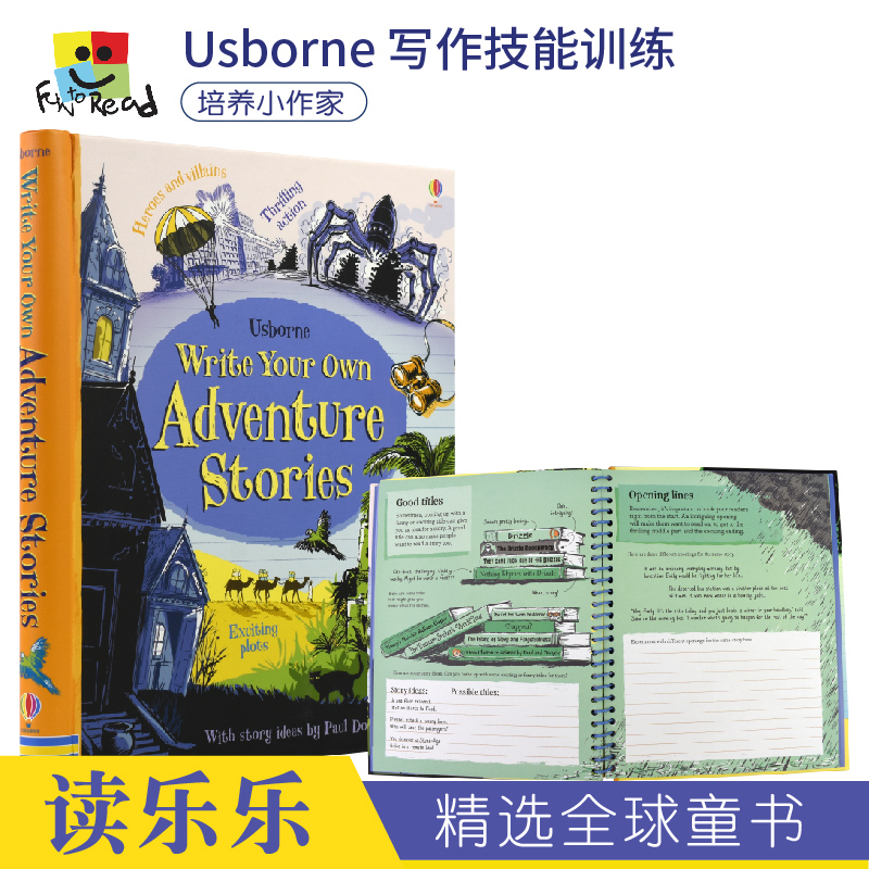 Usborne Write Your Own Adventure Stories 写自己的冒险故事 培养小作家 英语文学创作指导写作工具书 英文原版进口儿童图书