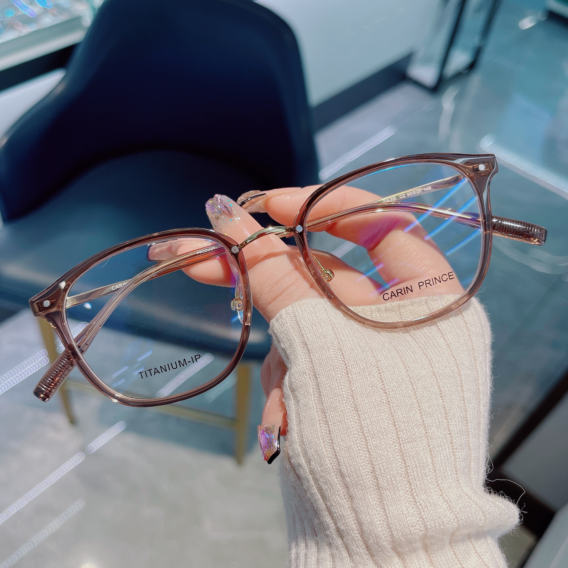 韩国超轻眼镜钛可配高度数秀智透茶色男复古D型镜框防蓝光女2A36