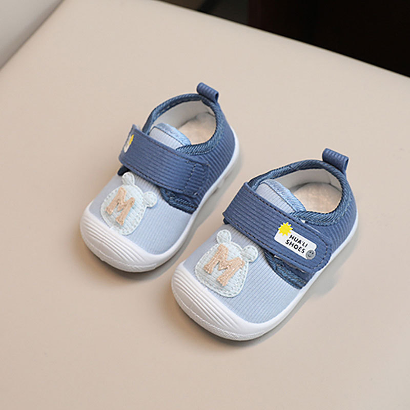 婴儿学步鞋春秋款0-2岁1叫叫鞋婴幼儿软底鞋男女宝宝布鞋6-13个月