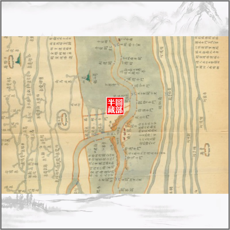 山东通省运河泉源水利全图[1644][美国国会图书馆]古代老地图舆图