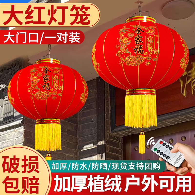 大红灯笼2024新款大门口过年新年春节龙年阳台一对挂饰中国风吊灯