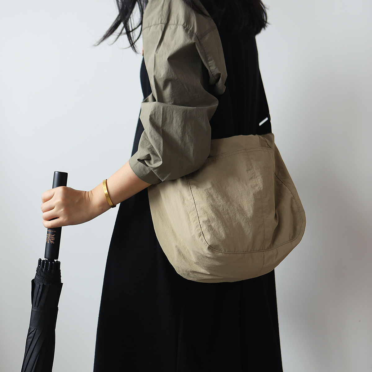 布谷森林女士新款尼龙布包斜挎包运动布包简约大容量休闲单肩B509
