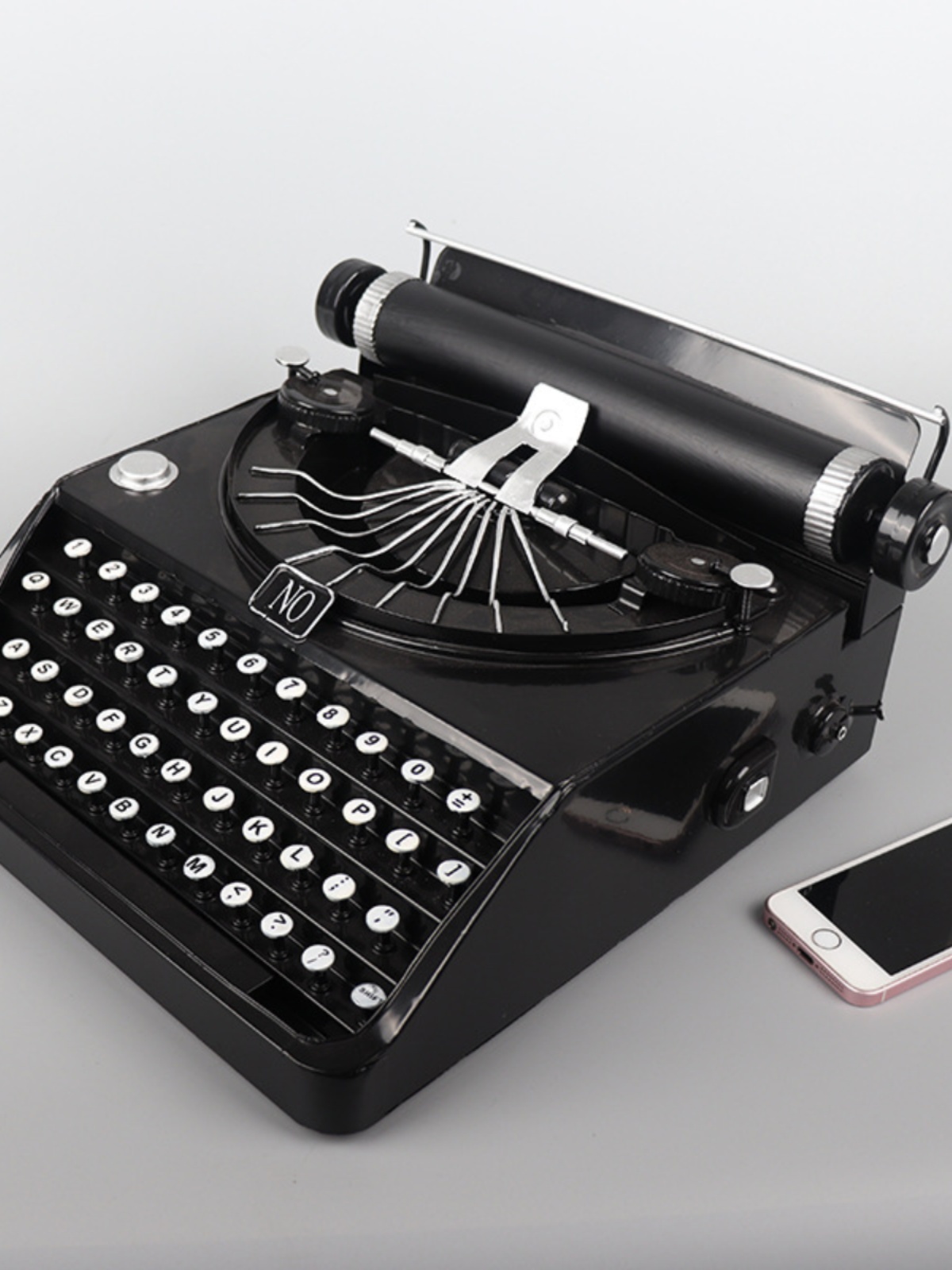 复古怀旧打字机模型铁皮手工艺品老式书店橱窗柜装饰摆件摄影道具