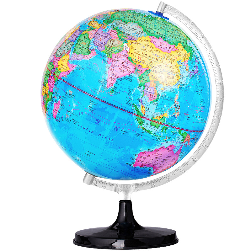 高清20学生中英双语印刷教学版地图地理教学器材摆件地球仪