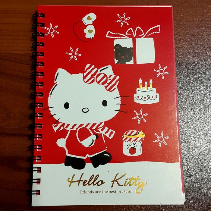 KITTY圣诞冬季线圈格子笔记本记事本行事曆心情日记本记帐本