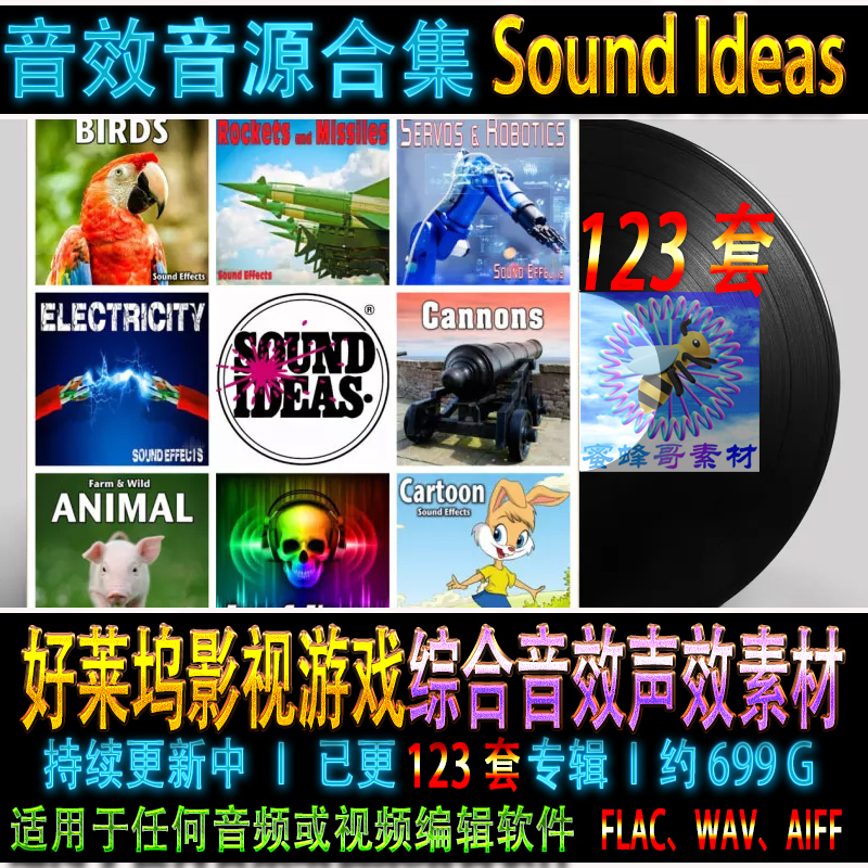 Sound Ideas 123套 好莱坞 影视铺底有声小说游戏音效声效素材库