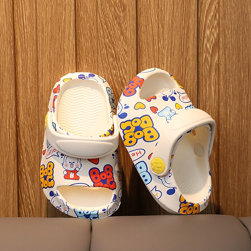 巴布豆儿童凉拖鞋夏季男女童1-3岁2室内婴幼儿小孩防滑宝宝洞洞鞋