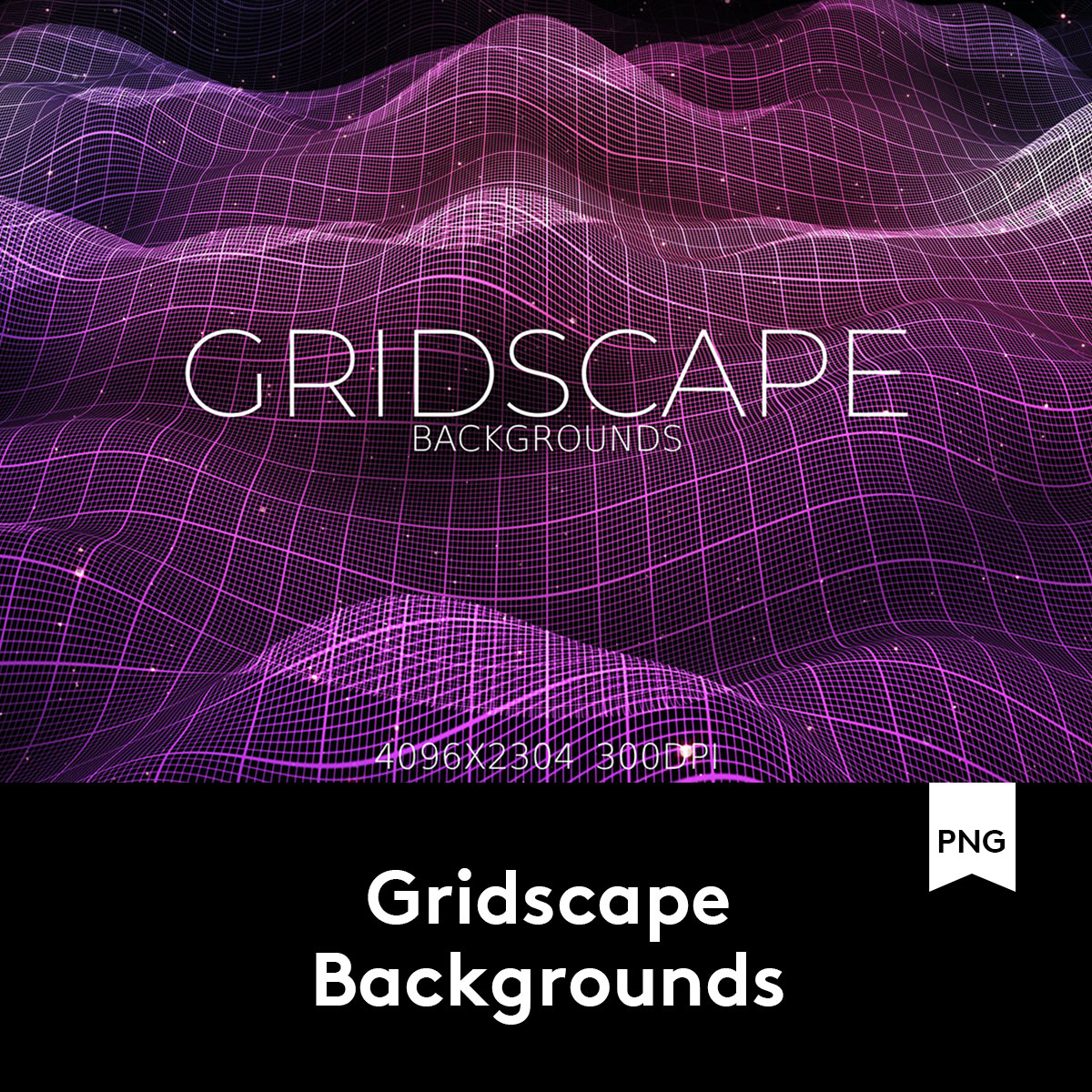 Gridscape Backgrounds 7款科幻波浪网格JPG背景素材 B2020042303