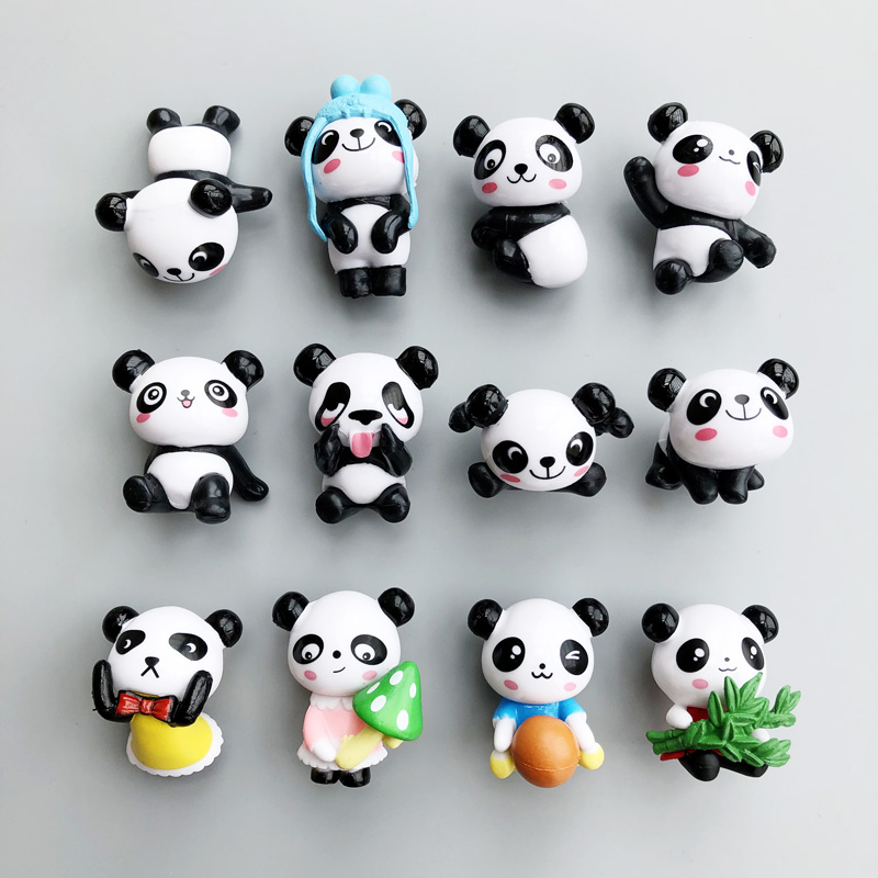 磁铁一套立体熊猫文创磁性贴耐摔冰箱贴中国熊猫四川旅游纪念品