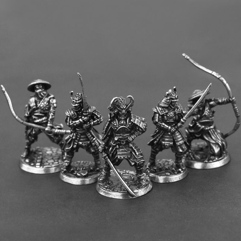 合金属武士古代小兵人玩具模型成品桌面游戏战棋子摆件军事手办