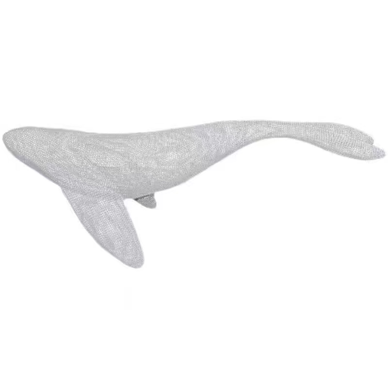 不锈钢镂空鲸g鱼海豚雕塑酒店大厅铁艺编制海洋动物悬挂艺术装置