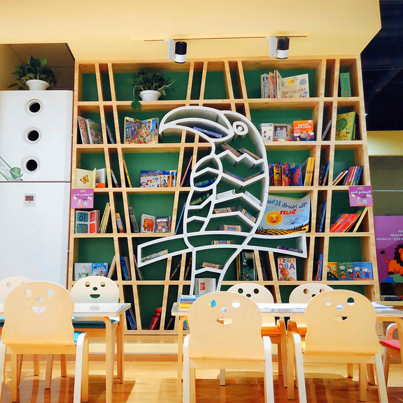 定制异性书柜学校图书馆阅读室书架创意童趣早教绘本馆图书展示柜