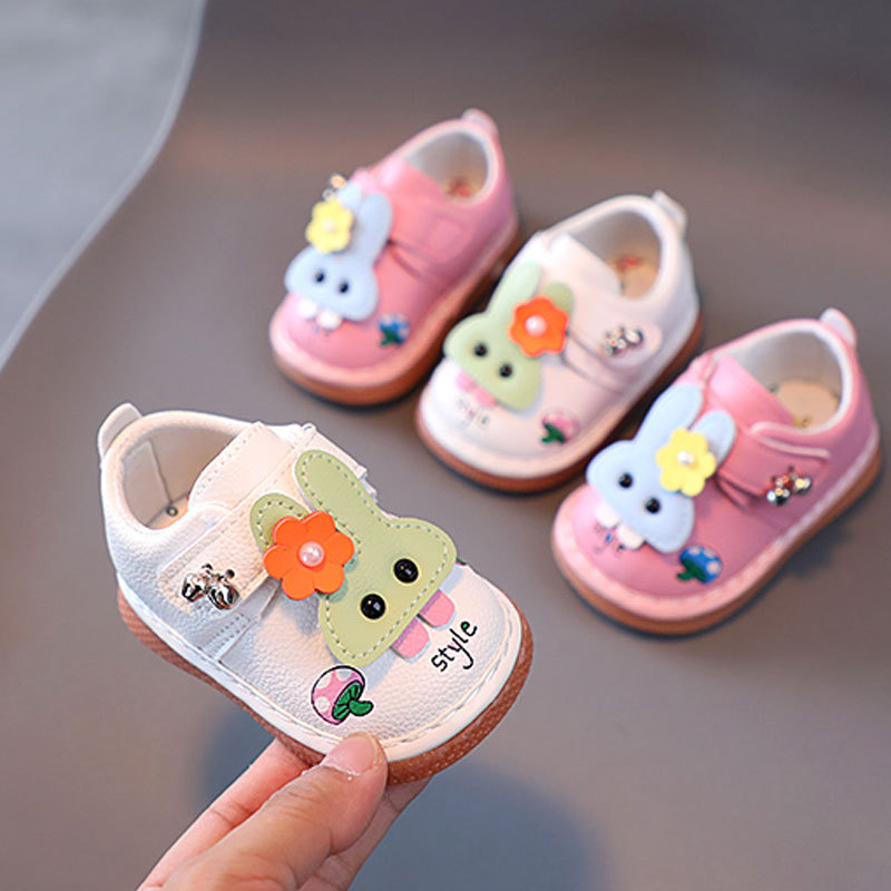 公主鞋叫叫鞋女宝宝学步鞋软底婴儿鞋0-1岁半新生儿鞋子6-12个月9