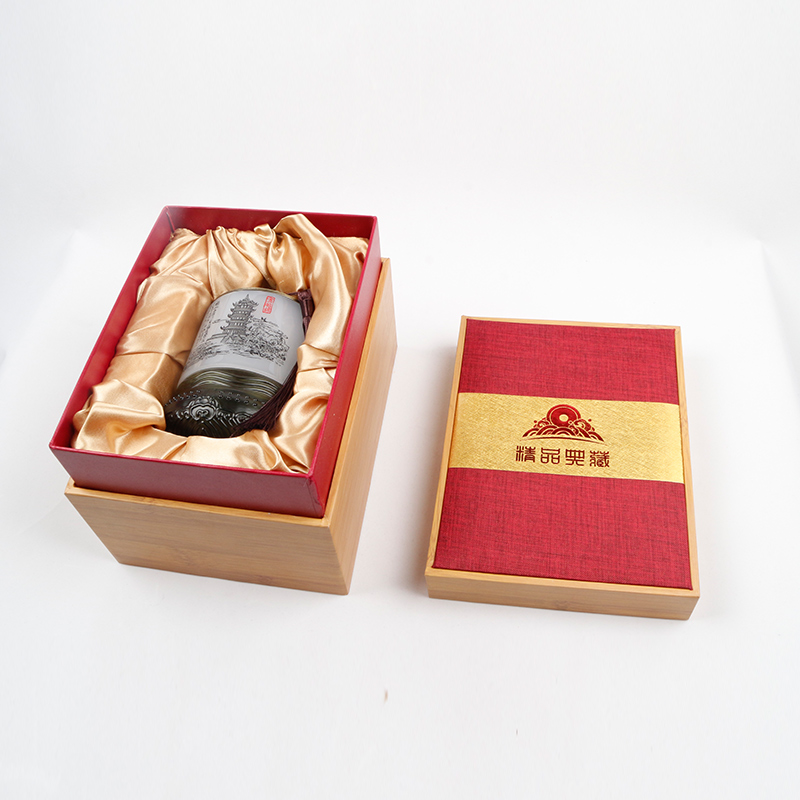 新款创意中国风黄鹤楼琉璃茶叶罐玉石摆件湖北文化特色礼品外事工
