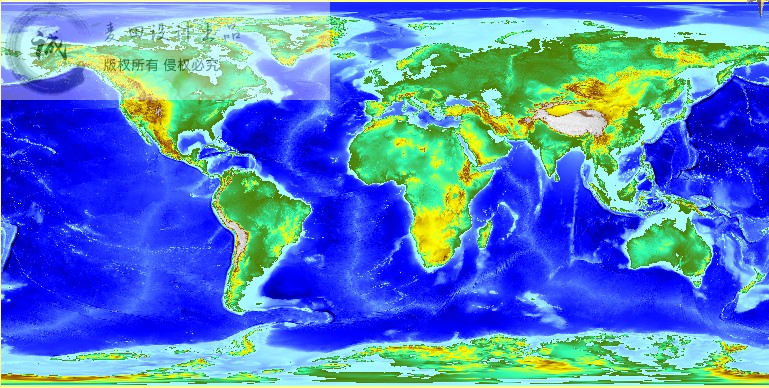 全球DEM高程数据模型陆地高程图灰度图含海域高程点arcgis格式TIF
