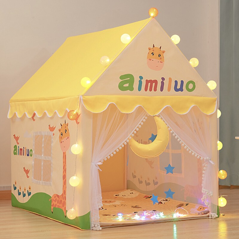 儿童帐篷室内女孩梦幻公主长颈鹿小屋家用房子城堡游戏屋宝宝床上