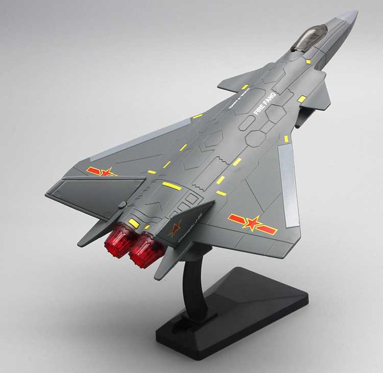 高档中国空军合金歼20隐形战机模型儿童航空军事飞机战斗机玩具航