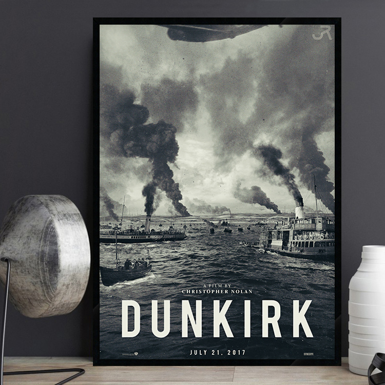 Dunkirk 敦刻尔克电影海报装饰画二战战争军事题材工业风酒吧挂画