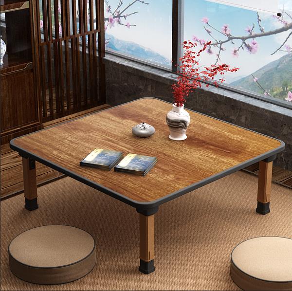 东北老式炕桌农村家用吃饭折叠简易小方圆木桌床上桌子榻榻米茶桌