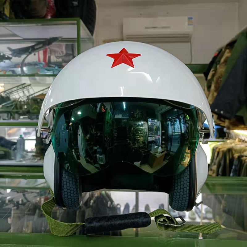 飞行员头盔个性军迷经典收藏头盔高清双镜片男女四季通用TK12盔