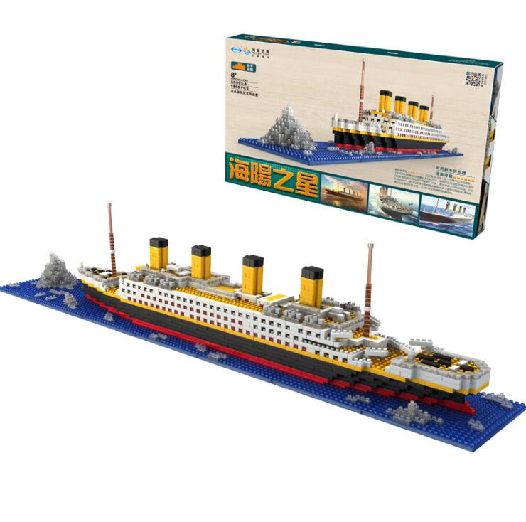 Loz钻石微型小颗粒拼装玩具模型泰坦尼克号辽宁舰组装益智DIY亲子