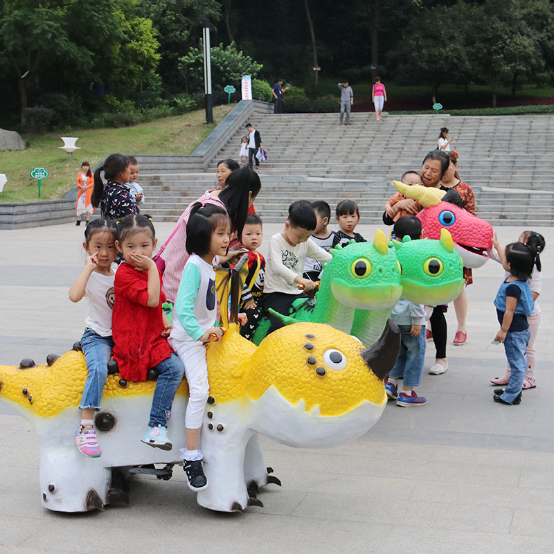 广场大型仿真恐龙电瓶跑跑车可坐大人的骑行恐龙车儿童动物电动车