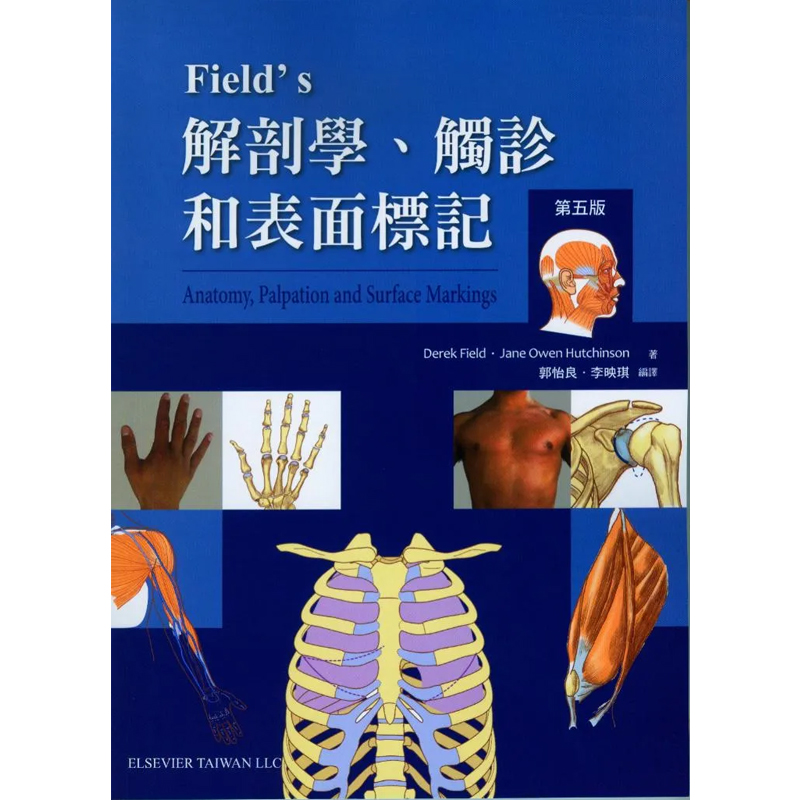 正版原版 Fields 解剖学 触诊和表面标记(第五版）郭怡良 合记