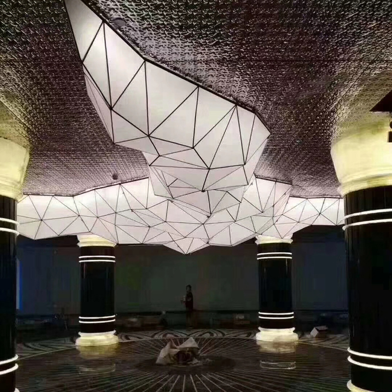 中式酒店工程吊灯非标工程灯艺术创意沙盘造型灯宴会厅装饰灯