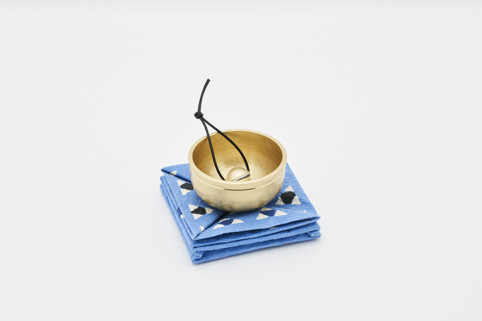 日本 山口久乘 铜合金碗铃 天然石手铃 玩赏铃铛 桌铃 摆件 礼品
