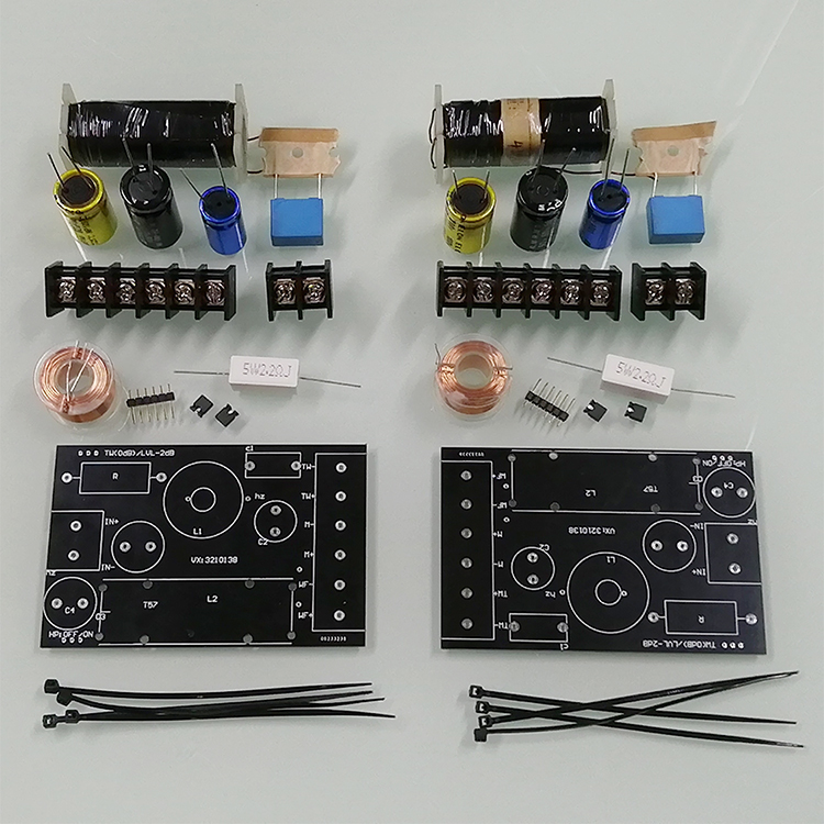 汽车音响分频器三分频分频器DIY套件元件PCB电容电感电阻